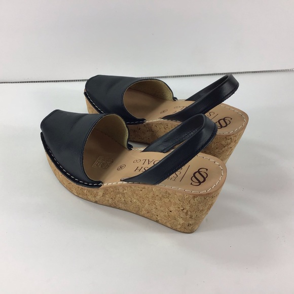 The Spanish Sandal cork leather wedges- AVARCAS - Picture 4 of 14